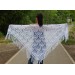  White Crochet Shawl Wraps Bridal Shawl Fringe Triangle Wedding Shawl Black Hand Knitted Wraps Shawl Lace Pink Scarf Flower Big Crochet Shawl  Shawl / Wraps  