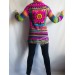  RAINBOW CARDIGAN Sweater Hand Knit Sweater Women Oversized Hippie Vegan Plus Size Vest Clothing  Cardigan  2