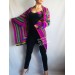  RAINBOW CARDIGAN Sweater Hand Knit Sweater Women Oversized Hippie Vegan Plus Size Vest Clothing  Cardigan  3