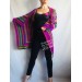  RAINBOW CARDIGAN Sweater Hand Knit Sweater Women Oversized Hippie Vegan Plus Size Vest Clothing  Cardigan  7