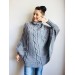  Wool Poncho Women Winter Sweater Hand Knit Poncho Loose Plus Size Knitwear Boho Crochet Wrap Knit Cable Chunky Poncho White Gray Black Red  Poncho  8