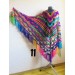  Crochet Multicolor Shawl Wrap Lace Triangle Boho Shawl Colorful Rainbow Shawl Fringe Big Crochet Shawl Hand Knitted Shawl Evening Shawl  Shawl / Wraps  6