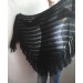  BLACK Crochet Shawl BOHO SHAWL Wraps Knit Wool Lace Mohair Shawl Gifts for Wife Fringe Shawl Bridal Wedding Black Mohair Triangle Scarf  Shawl / Wraps  