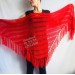  Knit Wedding Triangle Shawl Fringe Crochet Beige Wrap RED Mohair Scarf Boho Black Angora Shawl Wraps Scarf For Women Wool Shawl  Wedding  