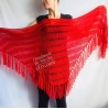 Knit Wedding Triangle Shawl Fringe Crochet Beige Wrap RED Mohair Scarf Boho Black Angora Shawl Wraps Scarf For Women Wool Shawl