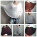  White Angora Sweater, Mohair Sweater, Loose Knit Sweater Poncho Woman, Oversized Sexy Wool Sweater Off Shoulder Faux Fur, Crochet Poncho  Sweater  5
