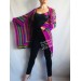  Rainbow Granny Square Crochet CARDIGAN Colourful Sweater Plus Size Boho Gypsy Clothing Vegan Coat Jacket Knit Vest Oversized Transformer  Jacket  3