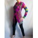  Rainbow Granny Square Crochet CARDIGAN Colourful Sweater Plus Size Boho Gypsy Clothing Vegan Coat Jacket Knit Vest Oversized Transformer  Jacket  5