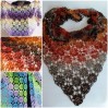 Burnt Orange Crochet Lace Shawl Wraps Grey Wool Shawl Lilac Boho Triangle Warm Scarf for Women Rainbow Floral Hand Knit Shawl Large