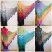  Rainbow Crochet Shawl Wraps Cotton Big Size Vintage PONCHO Granny Square Summer Gay Pride Wedding Gift Triangle Bohemian  Shawl / Wraps  3