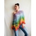  Crochet Shawl Wraps PONCHO Cotton Rainbow Big Size Vintage Pride Gift Lace Shawl Triangle Bohemian Granny Square Flower Bridesmaid  Shawl / Wraps  6