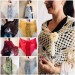  Ivory Crochet Shawl Wrap Mohair Fringe Big Size Triangle Shawl Hand Knit Bridal Wedding Wool Shawl Gifts for Wife Beige Bohemian Shawl  Shawl / Wraps  3
