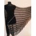  Gray knit shawl Fringe Knitted shawl Chunky shawl wrap Oversized gray shawl Wool shawl wrap Triangle knit scarf Dark gray wrap scarf shawl  Shawl / Wraps  2