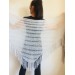  Gray knit shawl Fringe Knitted shawl Chunky shawl wrap Oversized gray shawl Wool shawl wrap Triangle knit scarf Dark gray wrap scarf shawl  Shawl / Wraps  5