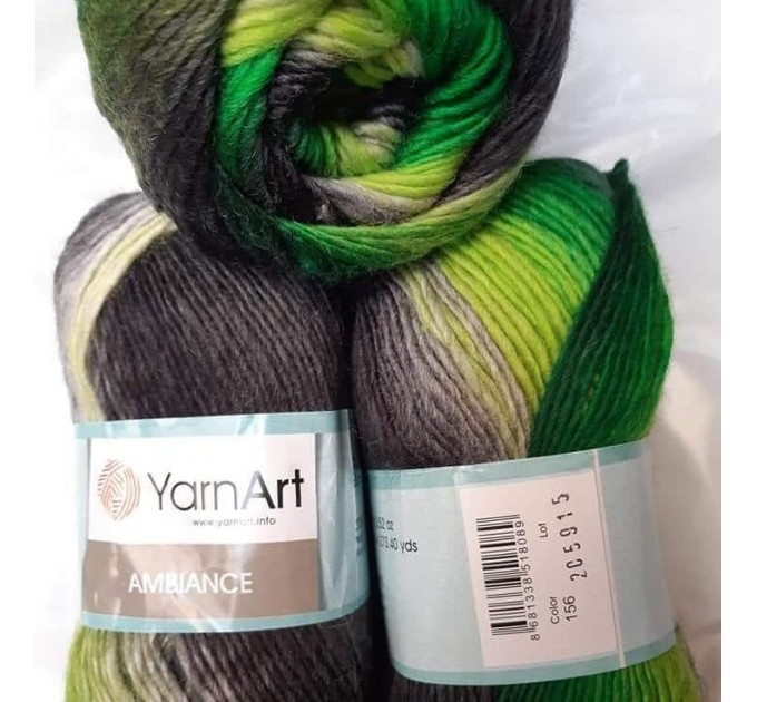  YarnArt AMBIANCE Rainbow Gradient Wool Yarn 100 g 250 meters Multicolor Wool yarn for crochet Shawl Scarf yarn magic soft color choice yarn  Yarn  6