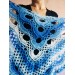  Crochet Shawl Triangle Fringe Big Size Wrap gift brooch Gray Alpaca Long Mohair Woman Bohemian Festi Hand Knit Shawl Black Granny  Shawl / Wraps  8