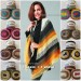  ANGORA LUKS COLOR Nako Gradient Yarn Rainbow  Mohair Multicolor Flowers Wool Batik Light Yarn Crochet Shawl Wraps Yarn Knitting Scarf Poncho  Yarn  6