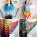  RAINBOW Crochet PONCHO Women Big Size Vintage Shawl Wraps Cotton Plus Size Clothing Granny Square Gay Pride Knit Triangle Bohemian Flower  Poncho  7