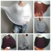  MOHAIR Sweater Hand Knit Poncho Woman WHITE Plus Size Knit Sweater Oversize Fuzzy Chunky Sweater Pullover Cable Sweater Knit Crochet Red  Faux Fur  3