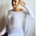  MOHAIR Sweater Hand Knit Poncho Woman WHITE Plus Size Knit Sweater Oversize Fuzzy Chunky Sweater Pullover Cable Sweater Knit Crochet Red  Faux Fur  7