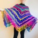  Rainbow Crochet Shawl Wraps With Fringe Triangular Colorful brooch Evening Hand Knitted Shawl Multicolor Shawl Lace Warm Wool Chic Shawl  Shawl / Wraps  7