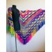  Rainbow Crochet Shawl Wraps With Fringe Triangular Colorful brooch Evening Hand Knitted Shawl Multicolor Shawl Lace Warm Wool Chic Shawl  Shawl / Wraps  8