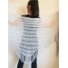  Wedding knit shawl Fringe Triangle scarf Gray Crochet shawl wrap Oversized Dark gray Mohair Wool shawl gift for Mom shawl  Shawl / Wraps  4