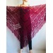  RED Crochet Shawl Fringe SHAWL BLACK Triangle Scarf Boho Shawl Women Evening Shawl Black Floral Scarf Hand Knit Scarf Lace Wool Knit Shawl  Shawl / Wraps  5