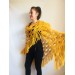  Mustard 50 COLORS Crochet Shawl Wraps Triangle Fringe Granny Shawl Long Handknit Woman Bohemian Festi Hand Knit Large Mohair Oversize Cape  Shawl / Wraps  2