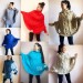  Knit Poncho Woman Crochet Plus Size Clothing Oversize Sweater Gray White Loose Winter Cable SweaterHand Knit Beige Red Convertible Cardigan  Poncho  1