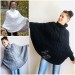 Knit Poncho Woman Crochet Plus Size Clothing Oversize Sweater Gray White Loose Winter Cable SweaterHand Knit Beige Red Convertible Cardigan