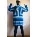  Blue White granny square jacket hood sweater Long sleeve knit Rainbow gradient cardigan woman Crochet Open plus size hippie wool boho coat  Cardigan  9