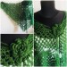  Green Bridesmaid Crochet Shawl Fringe Dark 50 COLOR GIFT brooch Granny Triangle Shawl Long Hand knit Woman Bohemian Hand Knit Wrap Oversize  Wedding  8