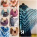  Crochet Shawl Poncho Women Fringe Mohair Big Size Maxi Triangle Shawl Gradient Blue Alpaca Long Hand knit Bohemian Festi Hand Knit Shawl  Shawl / Wraps  2