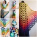  Festival big size vintage shawl pin, Boho kimono Plus size poncho, Swimsuit Beach cover up Rainbow Maxi Dress Crochet Wraps, Gift for mom  Shawl / Wraps  