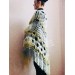  Crochet Shawl Wraps With Fringe Yellow Shawl Best Friend Gift Caregiver Appreciation Gray Acrylic Wool Shawl Easter Shawl Mom Gift, Grandma  Shawl / Wraps  3
