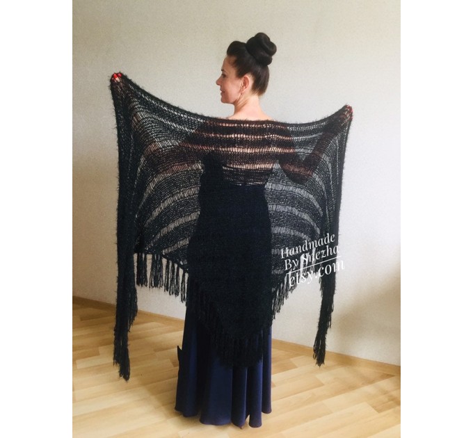 Black Knit Bridesmaid shawl Beige Wedding wrap Bridal Bolero gift for her Ivory Winter Shrug White cover up Gray Fuzzy Capelet Royal Blue
