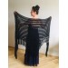 Black Knit Bridesmaid shawl Beige Wedding wrap Bridal Bolero gift for her Ivory Winter Shrug White cover up Gray Fuzzy Capelet Royal Blue