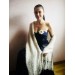 Black Knit Bridesmaid shawl Beige Wedding wrap Bridal Bolero gift for her Ivory Winter Shrug White cover up Gray Fuzzy Capelet Royal Blue