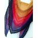  Crochet Lace Shawl Wraps Pink Shawl Boho Triangle Scarf for Women Rainbow Floral Hand Knit Shawl Large  Shawl / Wraps  6