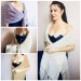  Bridesmaid shawl Winter Wedding Beige crochet wrap Bridal Bolero gift for her Ivory knit Shrug Cape White cover up Gray Fuzzy Capelet Blue  Wedding  4