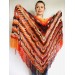  Crochet Shawl Wrap Burnt Orange Triangle Boho Shawl Colorful Rainbow Shawl Fringe Big Multicolor Lace Shawl Hand Knitted Shawl Evening Shawl  Shawl / Wraps  3