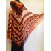  Crochet Shawl Wrap Burnt Orange Triangle Boho Shawl Colorful Rainbow Shawl Fringe Big Multicolor Lace Shawl Hand Knitted Shawl Evening Shawl  Shawl / Wraps  6