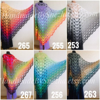 Rainbow Crochet Shawl Wraps Cotton PONCHO Granny Square Summer Gay Pride Wedding Gift Lace Fringe Shawl Triangle Bohemian Flower Bridesmaid