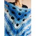  Crochet Shawl Wrap Fringe, Plus Size Festival Clothing Poncho Women, Mohair Big Prayer Gift for Her, Hand Knit Alpaca Scarf Granny Square,  Shawl / Wraps  8