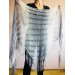  Hand Knit Shawl Triangle Wrap Fringe Alpaca White Big size Scarf Gradient Shawl Mohair Gray Handknit Woman Bohemian Shawl Black Granny  Shawl / Wraps  