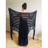 Black Lace shawl pin brooch Beige Knit Bridal Cape Bridesmaid shawl Wedding wrap Ivory gift for women White cover up Gray Capelet Royal Blue