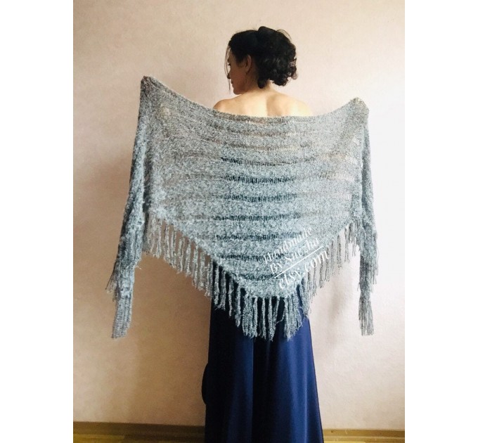  Black Lace shawl pin brooch Beige Knit Bridal Cape Bridesmaid shawl Wedding wrap Ivory gift for women White cover up Gray Capelet Royal Blue  Shawl / Wraps  3