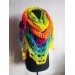  Crochet triangle scarf women fringe, Festival shawl pin gift brooch, Wool lace evening wrap Hand knit Rainbow Gypsy oversized large hippie  Shawl / Wraps  8