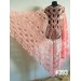  Pink Prayer shawl pin, White custom colours handwoven shawl Bridal crochet wrap Hand knit fringe triangle bridesmaid shawl, Made to order  Shawl / Wraps  5
